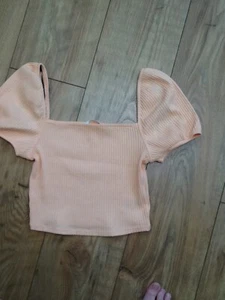 H&M ORANGE TOP SIZE SMALL - Picture 1 of 2