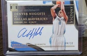 2020-21 Impeccable Arron Afflalo Victory Holo Gold Auto #/10 DENVER NUGGETS - Picture 1 of 3