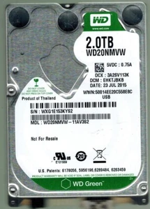 WD20NMVW-11AV3S2 WXG1E WESTERN DIGITAL 2TB THAILAND JUL 2015 - Picture 1 of 2