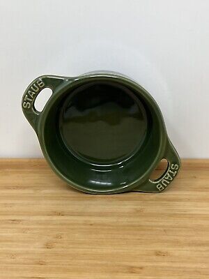 Staub La Cocotte Mini #10 Green Ceramic Pot N...