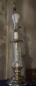 Stiffel Crystal Glass and Brass Table Lamp Vintage - Picture 1 of 5