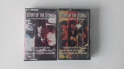 THE ROLLING STONES STORY OF THE STONES PARTS 1&2 DOUBLE CASSETTE TAPE *SPANISH* - Image 1 of 4