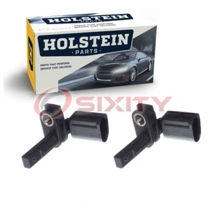 2 pc Holstein Front ABS Wheel Speed Sensors for 2010-2015 Audi Q7 3.0L 3.6L tt - Picture 1 of 5