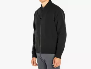 Banana Republic NWT Mens Bomber Jacket Large/Med Black Insulated Water Resistant - Picture 1 of 6