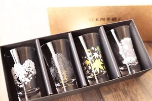 Ceramic cold Japan Shiki glass temperature change 4 Pieces - Picture 1 of 4