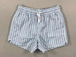 Gap Kids Shorts Girls Large Blue White Striped Pull On Twill Pockets 100% Cotton - Picture 1 of 9