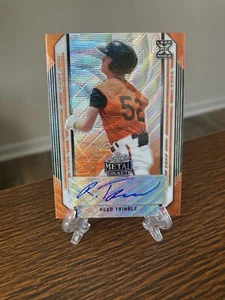 2021 Leaf Metal Reed Trimble Orange Wave Auto #/4 Rookie AUTO RARE SP RC CLR MTC - Picture 1 of 3