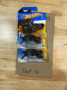 Lot of 2 Hot Wheels 2012 New Models The Bat 27/50 Dark Knight Rises Batman #6 - Picture 1 of 4