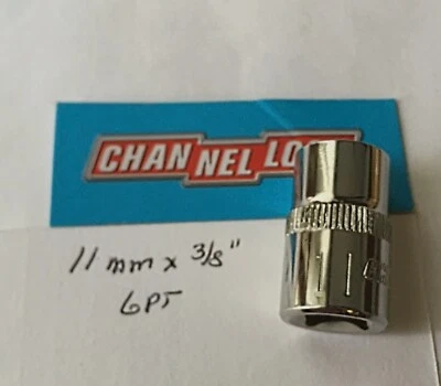 CHANNELLOCK  11 mm  x 3/8" DR  METRIC  SOCKET  6 Point Free  USA  Shipping - Image 1 of 4