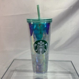 Vaso Starbucks Sirena 24 oz Sirena Iridiscente Escalas Espejo Venti Taza Fría - Imagen 1 de 6