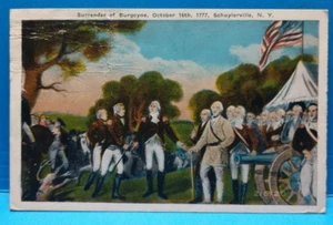 Schuylerville, NY Surrender of Burgoyne 1777 Vintage PC Postcard Saratoga War - Picture 1 of 2