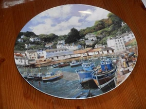 Ltd Edition Wedgwood Danbury Mint Safe Harbour collectors plate POLPERRO harbour - Foto 1 di 2