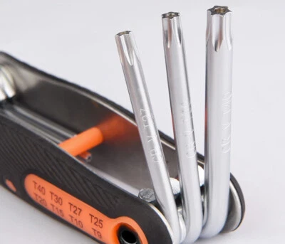 Folding Hex Key Tamper Proof Star Set Locking Torx Security Screwdriver Wrench - Image 1 of 4