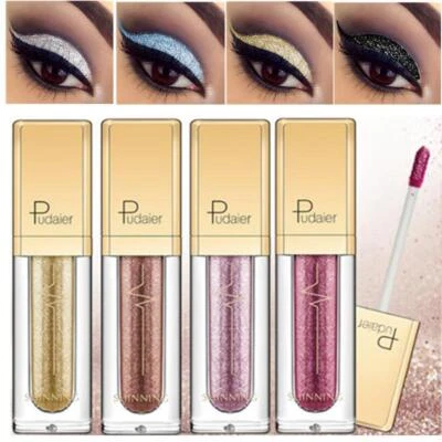 Pudaier Diamond Eyeshadow Pigment LongLasting Glitter Liquid Eye Shadow Eyeliner - Image 1 of 4