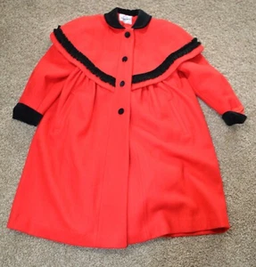Tailored by Rothschild girl jacket red & black size 7 wool blend - Picture 1 of 12