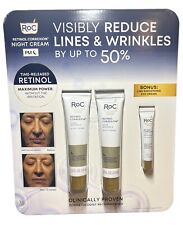 RoC Retinol Correxion Deep Wrinkle Night Cream 2-pack with Bonus Eye Cream