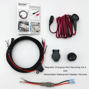 Magnetic Charging Port Mounting Kit (E) with Detachable Waterproof Adapter Cable - Picture 1 of 21
