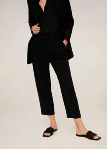 Nuevos con etiquetas Mango Pantalones Crepe Dardos Para Mujer Talla 12 - Imagen 1 de 7