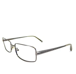 Jhane Barnes Constant GM Eyeglasses Frames Grey Rectangular Full Rim 58-16-140 - Picture 1 of 9