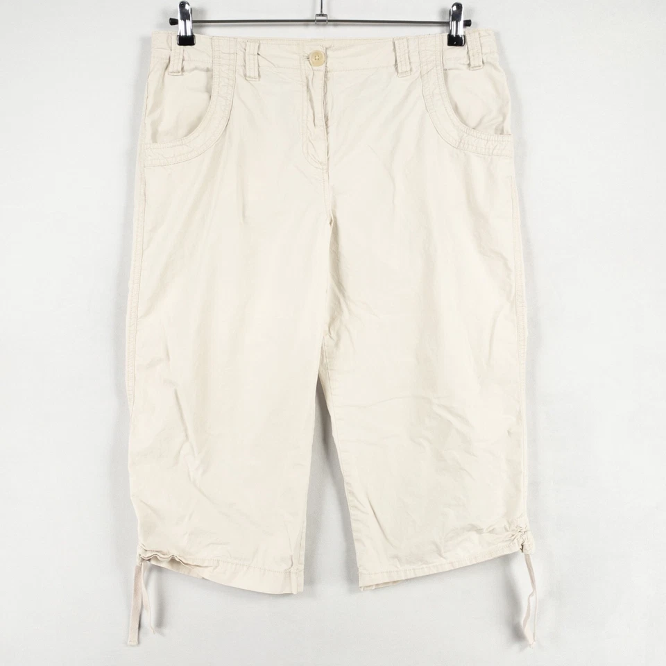 Pantalones Skimmer Recortados Izod Talla 14 Beige 100% Algodón Ligeros Tiro Medio Informales Foto 1 de 4