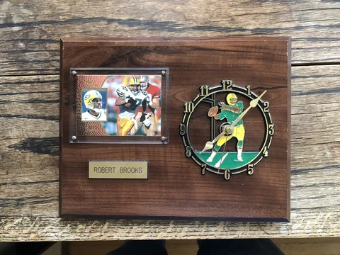 Vintage Packers Robert Brooks Clock NEEDS WORK Cover