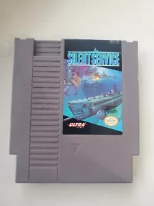 SILENT SERVICE NINTENDO SYSTEM CARTRIDGE VIDEO GAME NES CART TESTED submarine - Picture 1 of 4