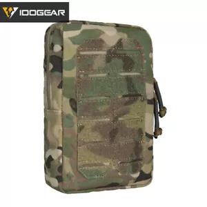 IDOGEAR Tactical Pouch MOLLE Vertical Utility Pouch Taglio laser Paintball Camo - Imagen 1 de 17