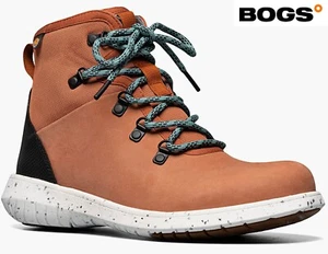 BOGS WOMEN NIB $155 JANIPER HIKER PAPRIKA WATERPROOF LEATHER HI-TOP BOOT. 9.5M - Picture 1 of 15