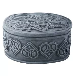 Nudos Celtas Dragón Joyería en Relieve Baratija Caja Cuento de Hadas Fantasía Mítico Nuevo - Imagen 1 de 3