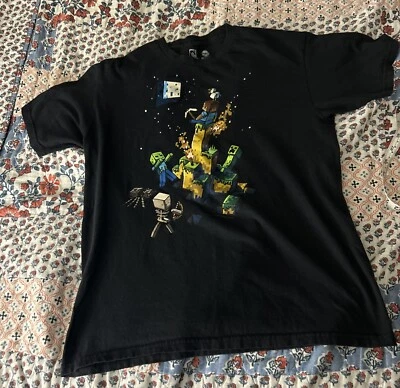 Camiseta masculina preta Minecraft Mojang Jinx tamanho M ~ - Imagem 1 de 4