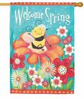 Willkommen Frühling Bienenhaus Flagge