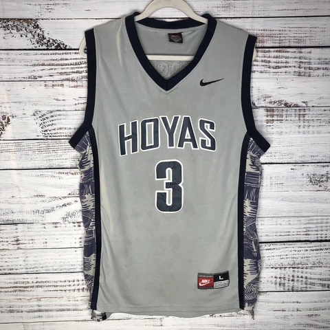 Vintage Nike Allen Iverson #3 Georgetown Hoyas NCAA Basketball Jersey Size Large Cover