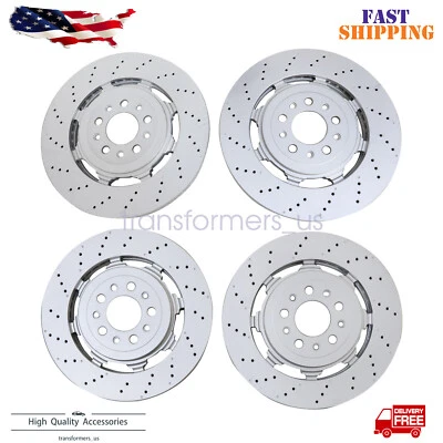 For Alfa Romeo Giulia Stelvio Quadrifoglio 17-21 Front Rear Brake Rotors LH & RH - Image 1 of 4