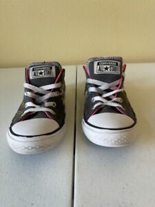 Converse CT/AS Girls Knit Madison Gray & Pink Low Top Sneaker Size 3
