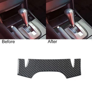 For Honda Accord 2008-12 Carbon Fiber Gear Shift Front Cover Trim NO Seat Button - Imagen 1 de 7