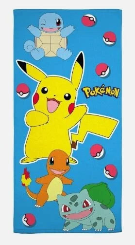 POKEMON PIKACHU STARTERS SQUIRTLE TOALLA DE BAÑO PLAYA 28 X 58 NUEVO Foto 1 de 1
