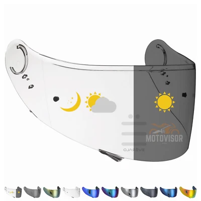MOTOVISOR Visiera per Shoei GT Air GT Air 2 Neotec CNS 1 Compatibile Pinlock Ready