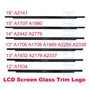 Nuevo Bisel Pantalla LCD Logo Frontal Cubierta de Vidrio para MacBook Air Pro 12" 13" 15" 16" - Imagen 1 de 8