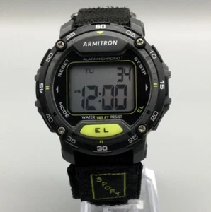 Armitron Watch Men 42mm Black Digital Backlight Day - Picture 1 of 16
