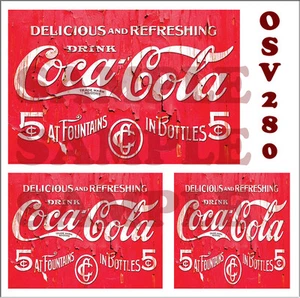 VERWITTERTE WASSERRUTSCHE GEBÄUDE SCHILD AUFKLEBER COLA SODA GEMISCHTWARENLADEN O SCALE OSV280 - Bild 1 von 1