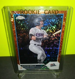 Austin Wells RC 2023 Topps Chrome ProDebut Orange Mini-Diamond Refract#11/25 MT+ - Picture 1 of 6