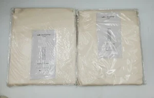 Set of 2 Liz Claiborne Ainsley Rod Pocket Panels Ivory Cream 50" X 84" - Picture 1 of 4