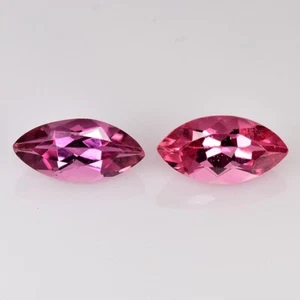 1,25 quilates y 8x4 mm _ TURMALINA ROSA NATURAL CORTE MARQUESA 2 piezas PIEDRAS PRECIOSAS SUELTAS - Imagen 1 de 11