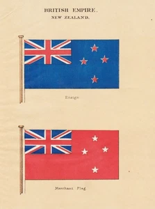 Bandera Naval De Nueva Zelanda Lithograph 18 319534 - Picture 1 of 1