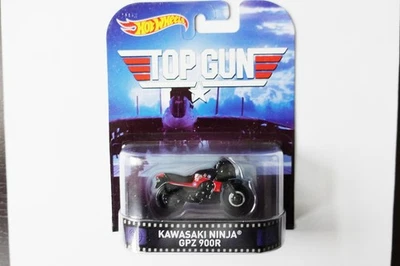 Hot Wheels Retro Entertainment Top Gun Kawasaki Ninja GPZ 900R, carded - Image 1 of 2