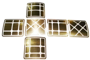 Ersatz Aufkleber für Dich Rubiks ́s Cube Square King Mirror Brushed Gold - Bild 1 von 1