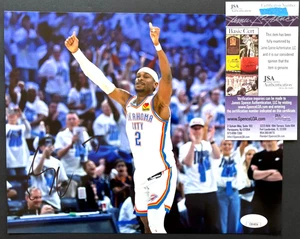 SHAI GILGEOUS ALEXANDER SIGNED 8x10 PHOTO SGA OKC OKLAHOMA CITY THUNDER 2025 JSA - Picture 1 of 1