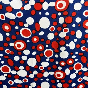 Vintage MOD Stoff Material Doppelstrick Fischauge MCM Mid Century 60er 70er Retro - Bild 1 von 15