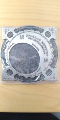 Geocoin Star Map XXXXL Antik silber rot - Bild 1 von 3