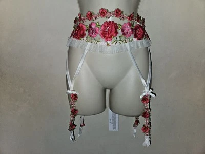 For Love & Lemons V-Day Floral Embroidery Garter Belt Size Small NWT - Image 1 of 4
